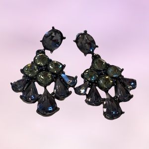 THE LIMITED Grey Statement Chandelier Earrings